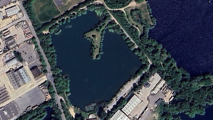 ham pool south cerney lake aerial view