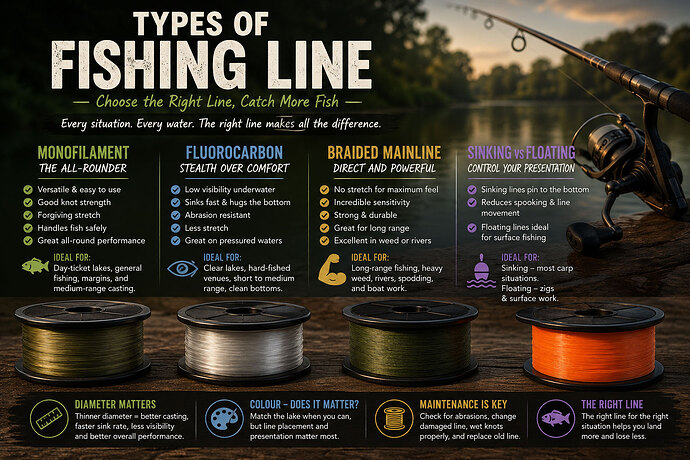 Types of fishing line explained